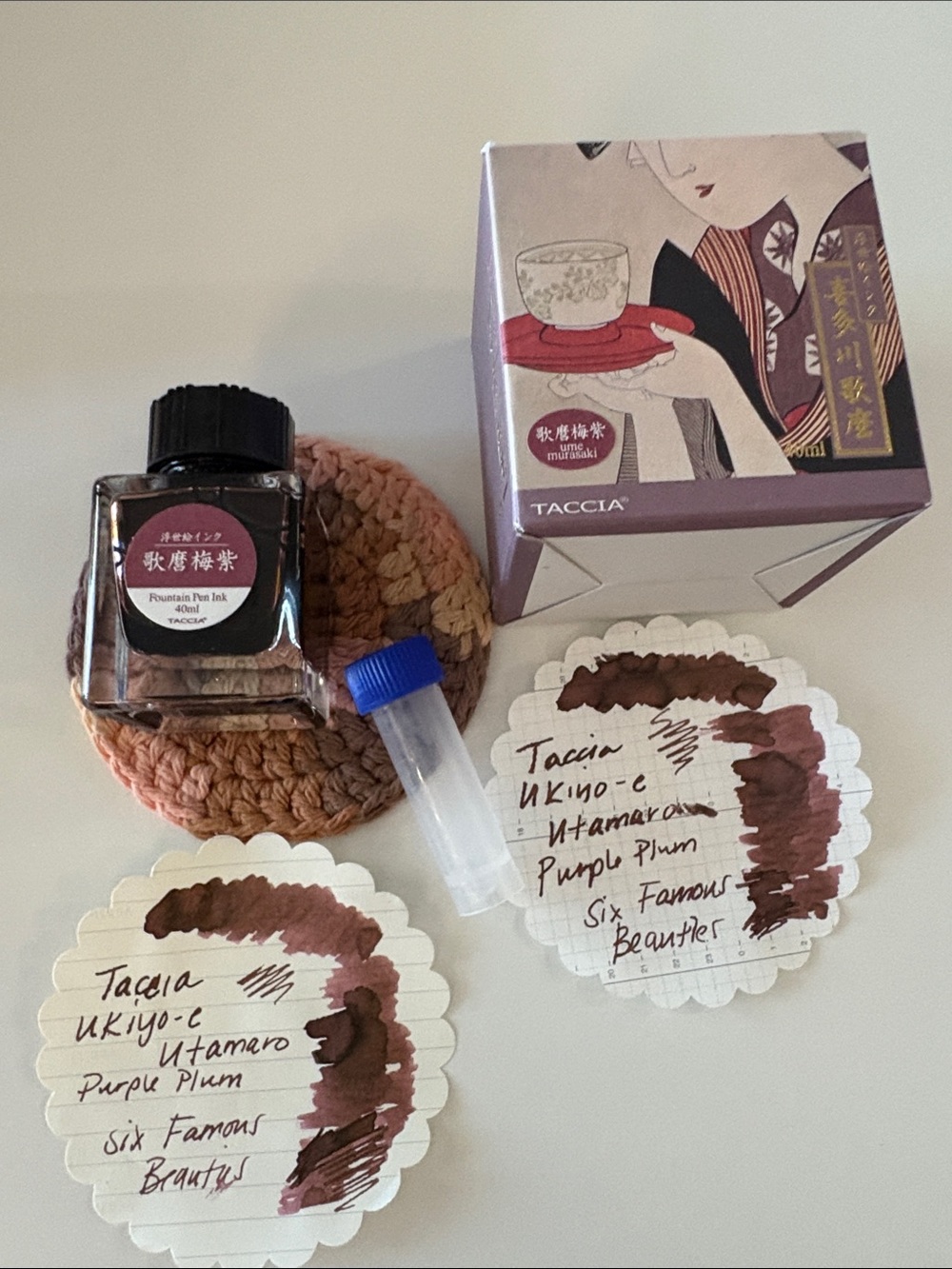 TACCIA Ukiyo-e Utamaro Umemurasaki Plum Ink Sample 4ml